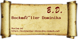 Bockmüller Dominika névjegykártya